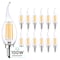 Luxrite CA11 LED Bulbs 7W (100W Equivalent) 800LM 5000K Bright White Dimmable E12 Candelabra Base 12-Pack LR21639-12PK - alternate 1